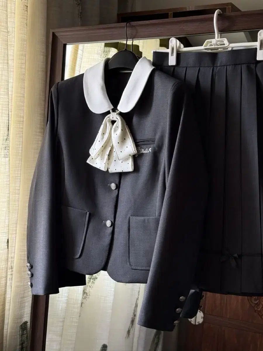 スーツ学園風JK軍服 スーツ セットアップ ミニスカート スカート ミディ丈 ロングスカート