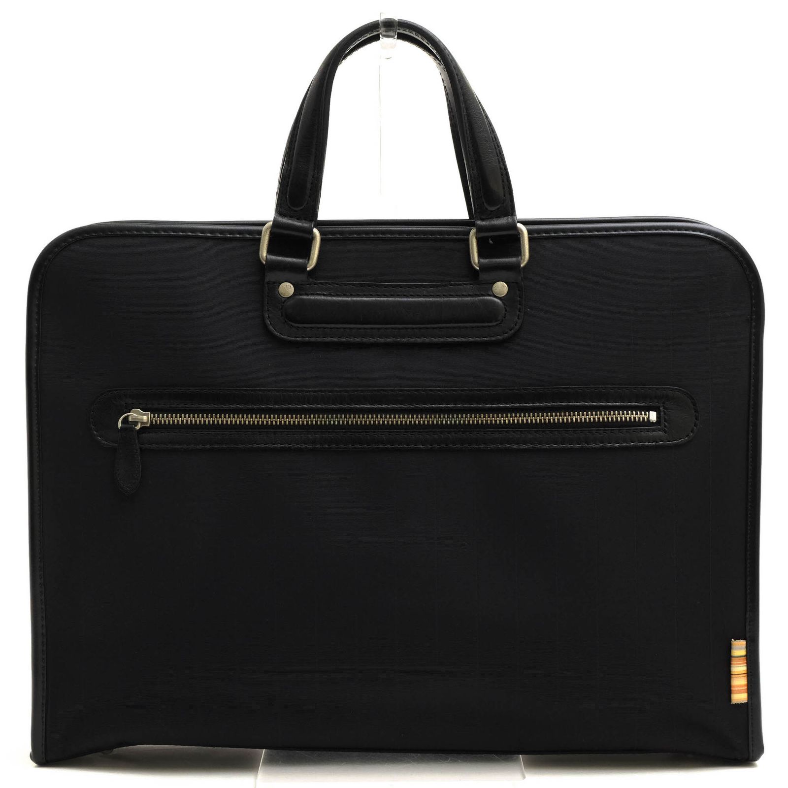 ポールスミス Paul Smith バッグ ブリーフケース ビジネスバッグ 鞄 ビジネス メンズ 男性 男性用 ナイロン レザー 革 本革 ブラック 黒 PSG 551 シャドーストライプ