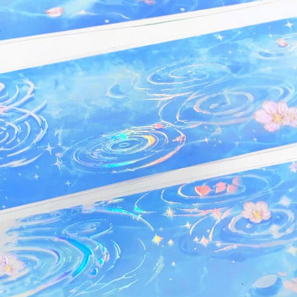 虹光 涟漪 6cm×5m 100cm/loop 海外マスキングテープ 海外マステ 水面