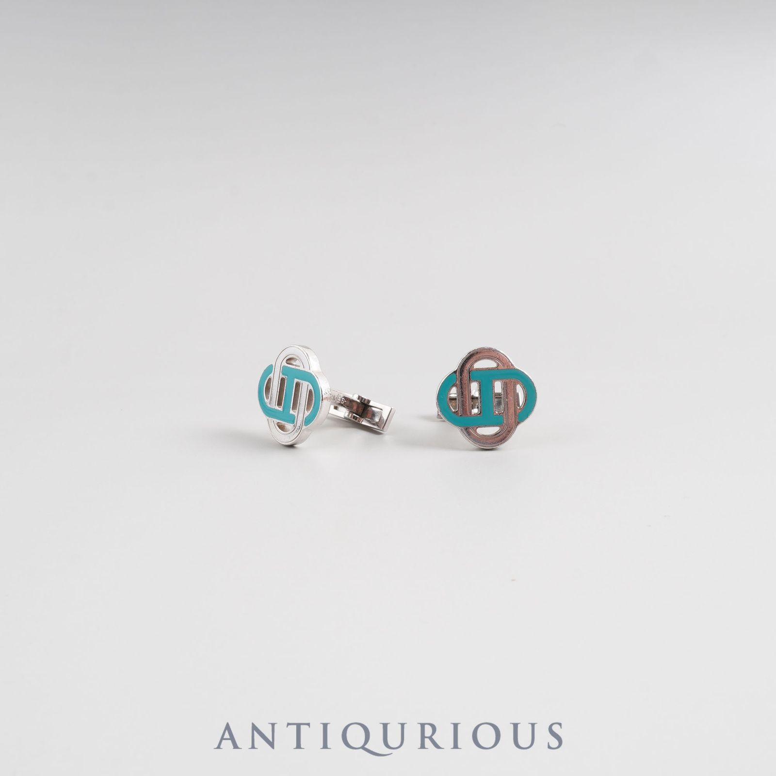 エルメス カフリンクス シェーヌダンクル GP シルバー ブルー