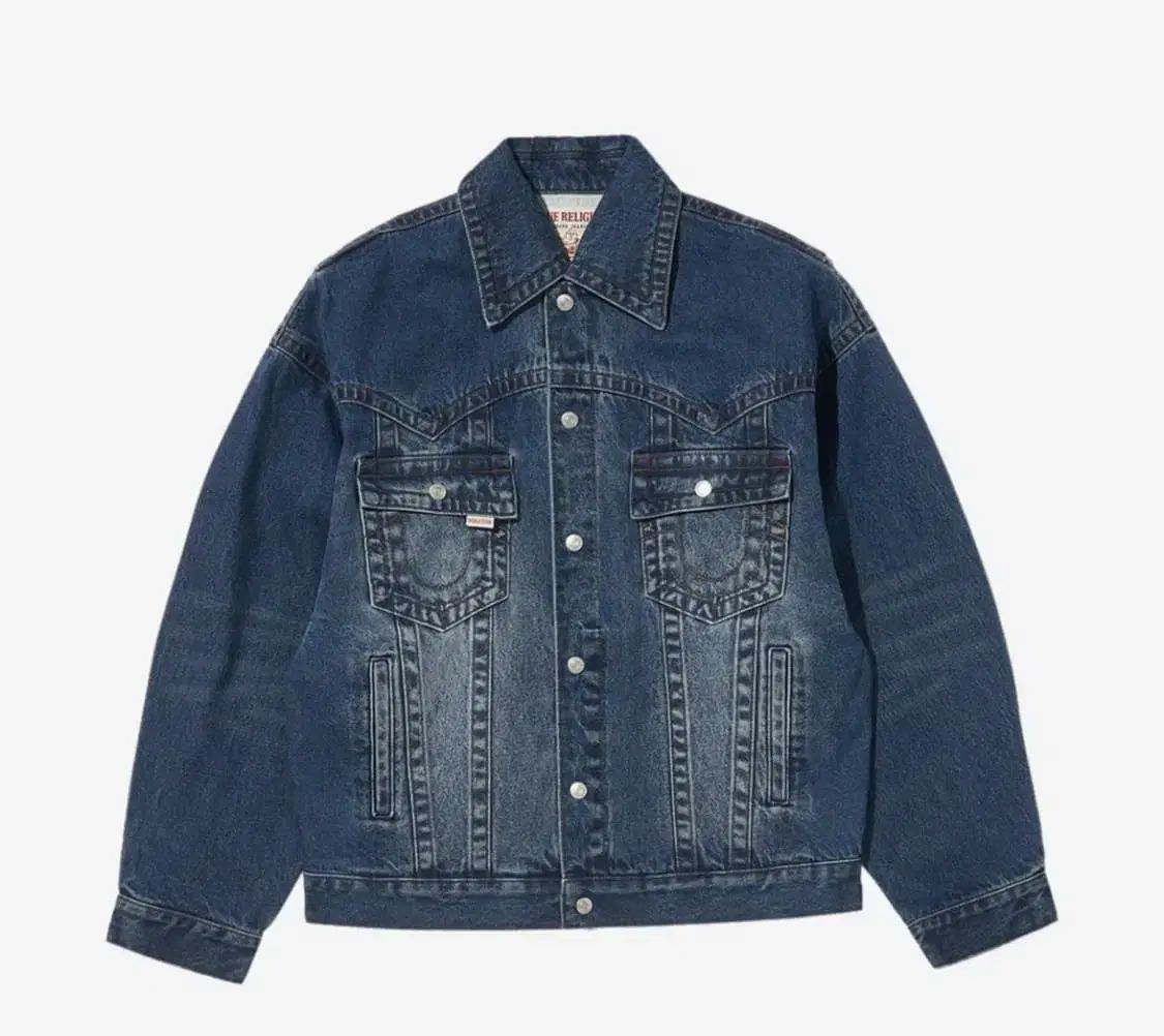 新品 (L XL)トゥルーレリジョン デニム トラッカー ジャケット Indigo