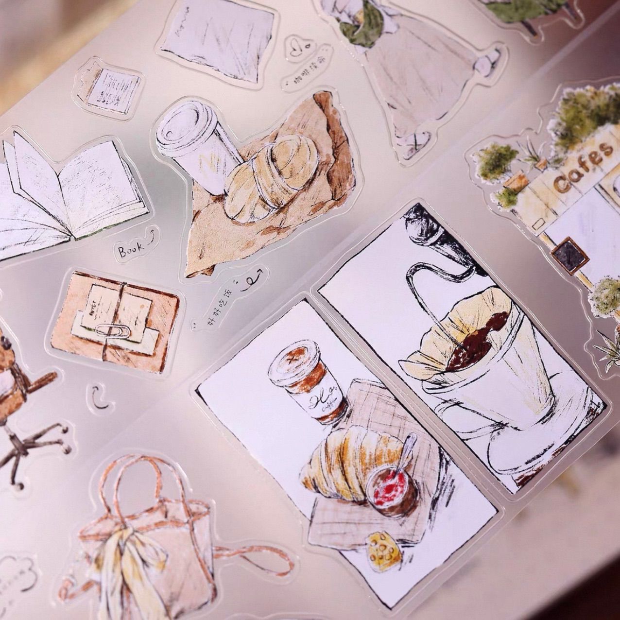 雾面 一个人的日常 ダイカット加工 5.5cm×6m 海外マスキングテープ