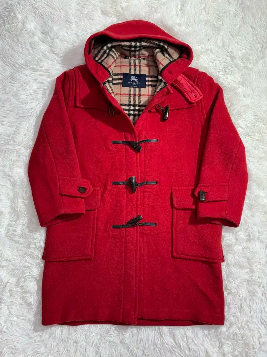 美品　近年モデル　大きめ　バーバリーロンドン　ダッフルコート　レッド　サイズ54 美品 近年モデル 大きめ バーバリーロンドン ダッフルコート レッド