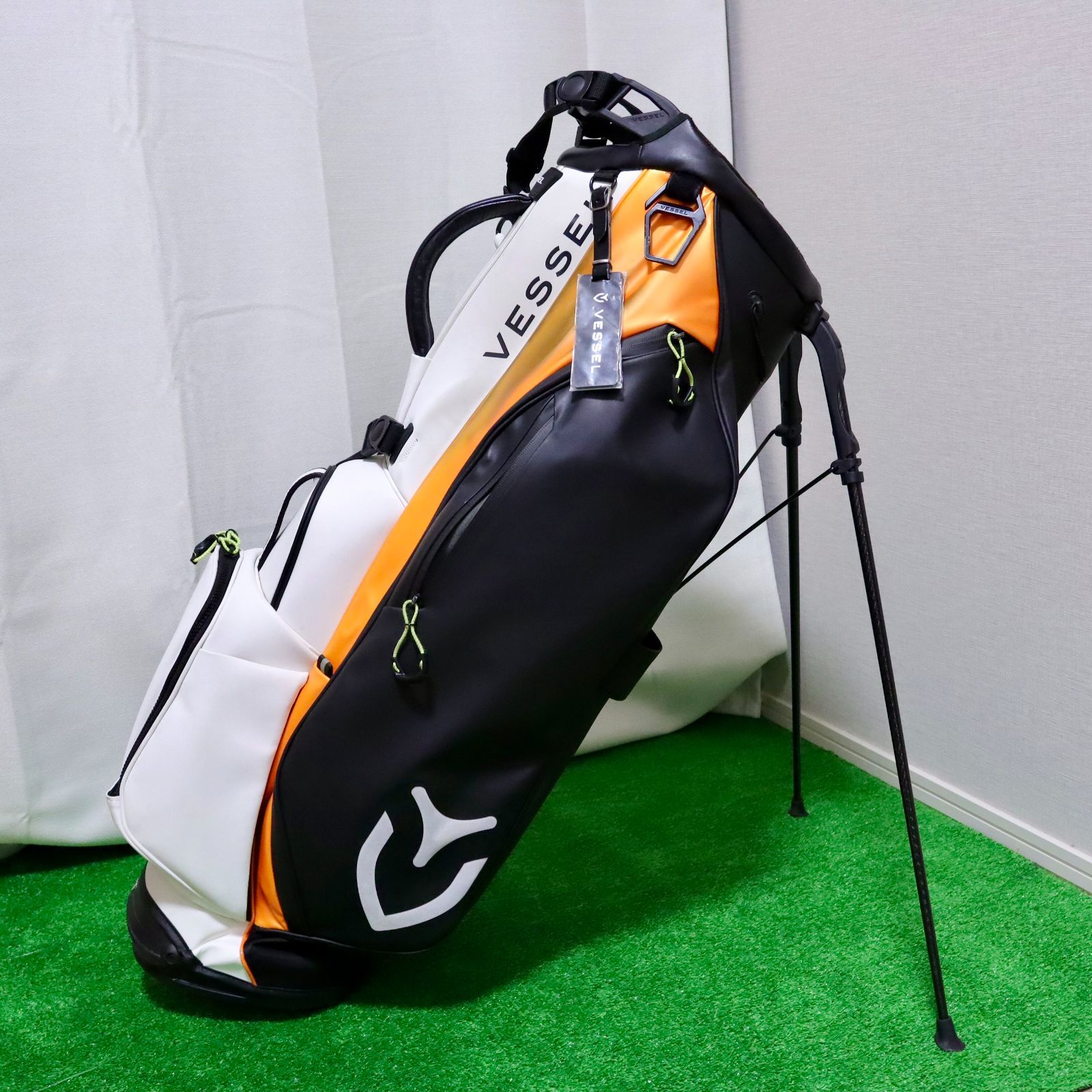 VESSEL キャディバック プレイヤー3.0 スタンド Iridium オレンジ ブラック ホワイト