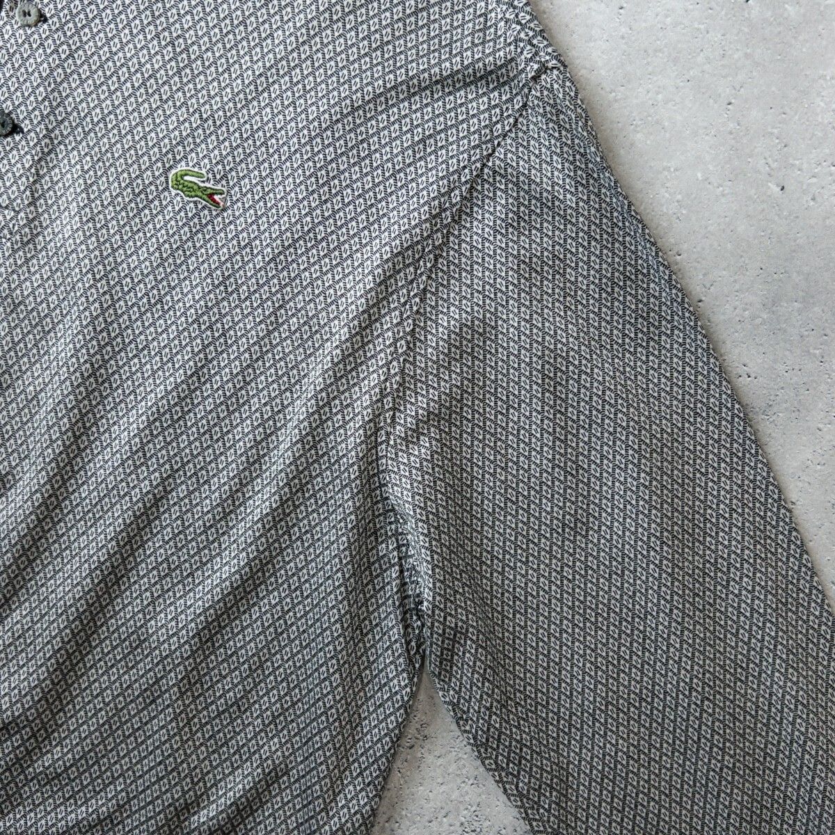 美品 フランス製 LACOSTE ラコステ 上質 コットン 長袖 ポロシャツ
