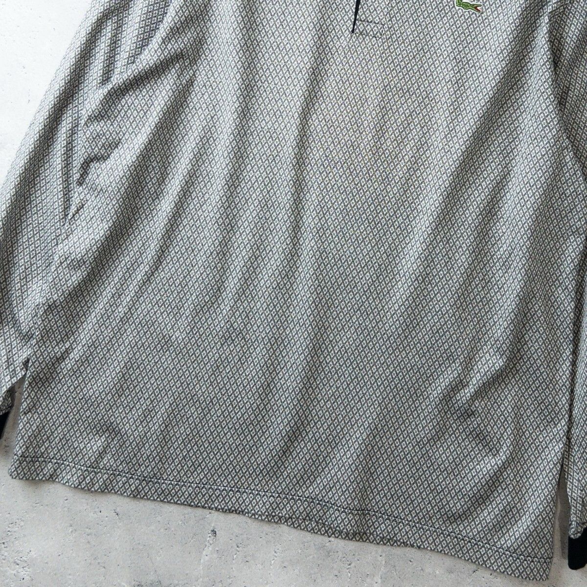 美品 フランス製 LACOSTE ラコステ 上質 コットン 長袖 ポロシャツ
