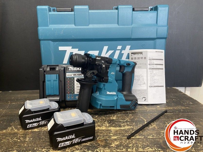 makita マキタ 充電式ハンマドリル 18 mm バッテリ V 6 0 Ah 2 充電器 ケース有 ケースに