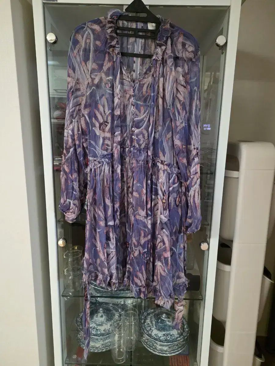 ジム ニカ ボタニカ ドローイング シルク ミニ ドレス