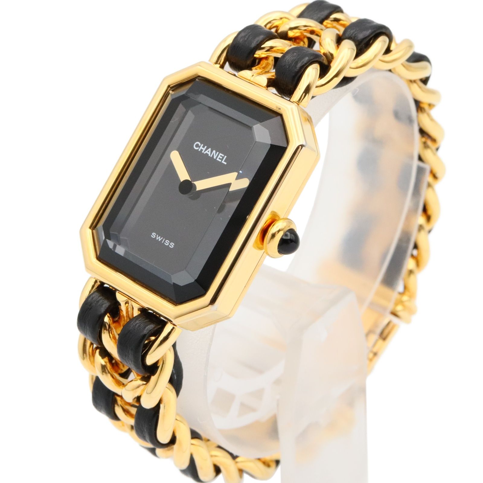 シャネル CHANEL 腕時計 プルミエールS H0001 ブラック GP（ゴールド
