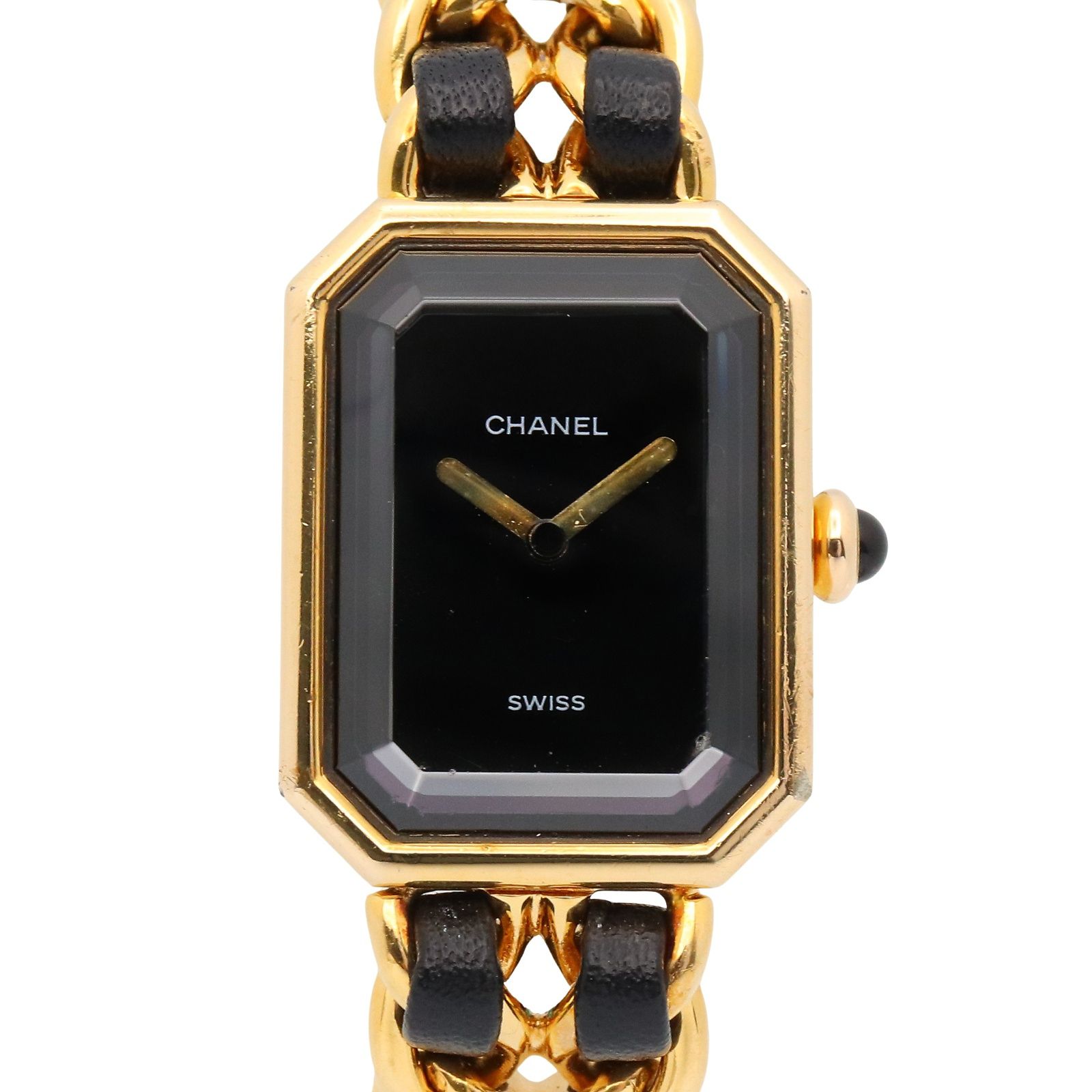 シャネル CHANEL 腕時計 プルミエール M H0001 ブラック GP（ゴールド