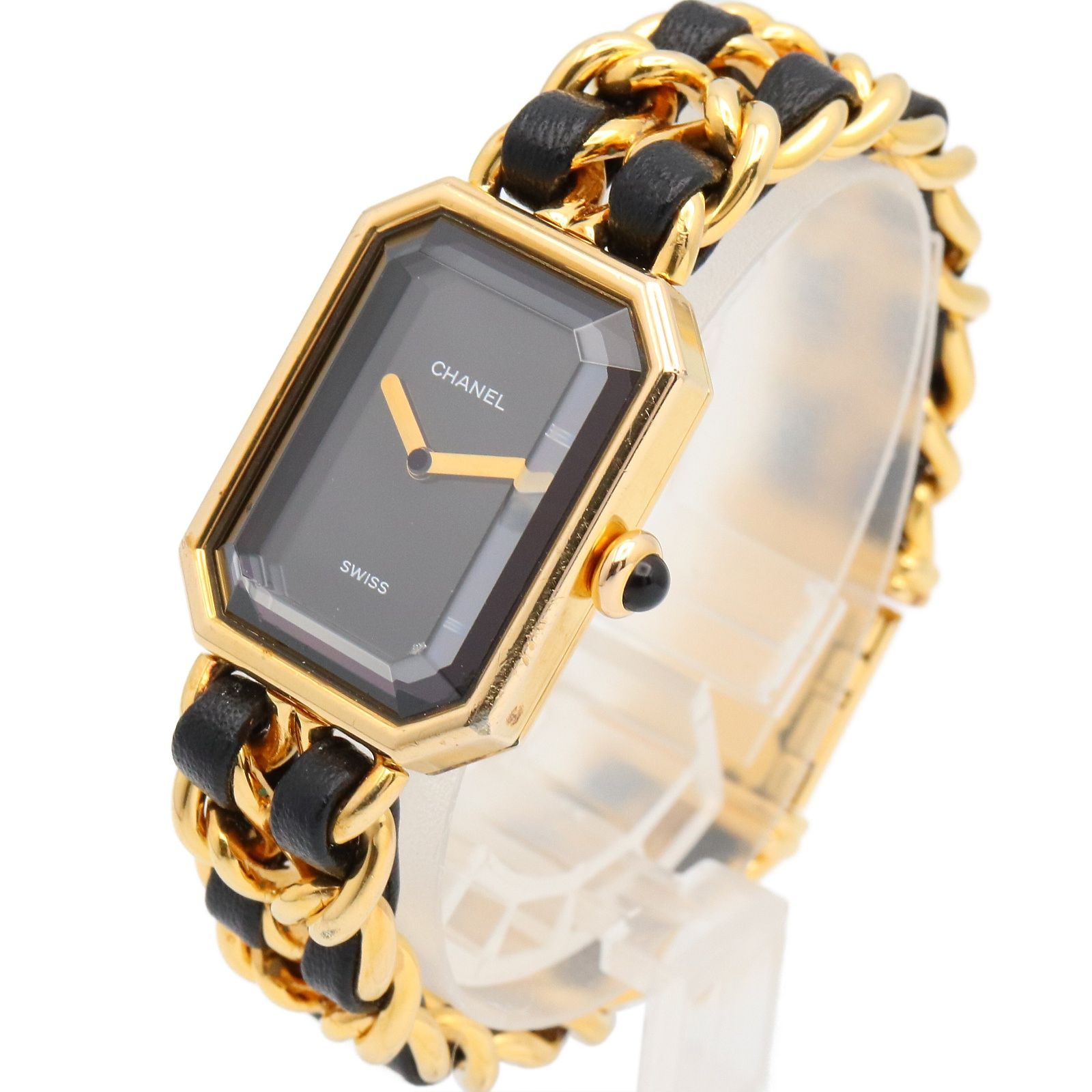 シャネル CHANEL 腕時計 プルミエール M H0001 ブラック GP（ゴールド