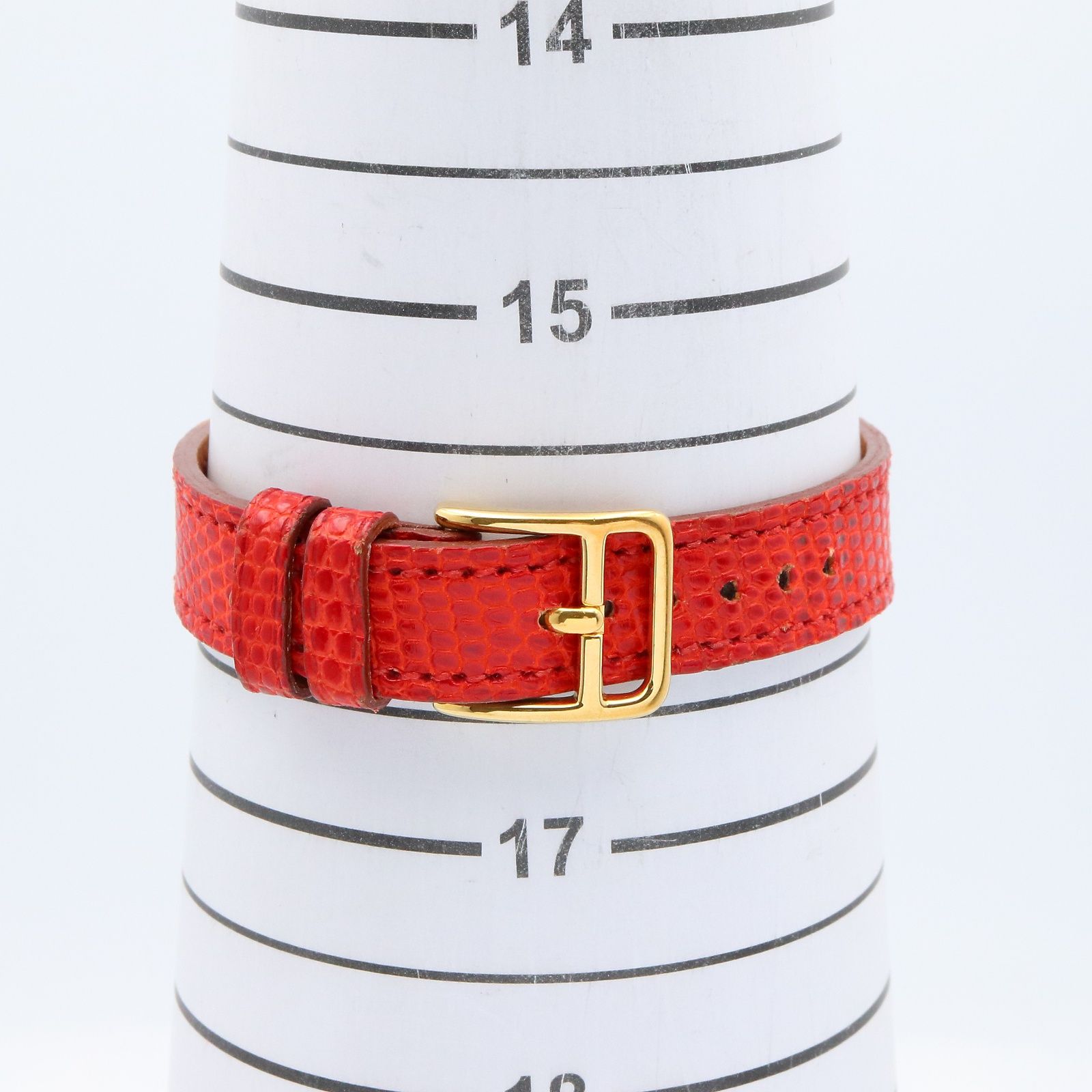 エルメス HERMES 腕時計 ケリーウォッチ KE1.201 レッド GP（ゴールド