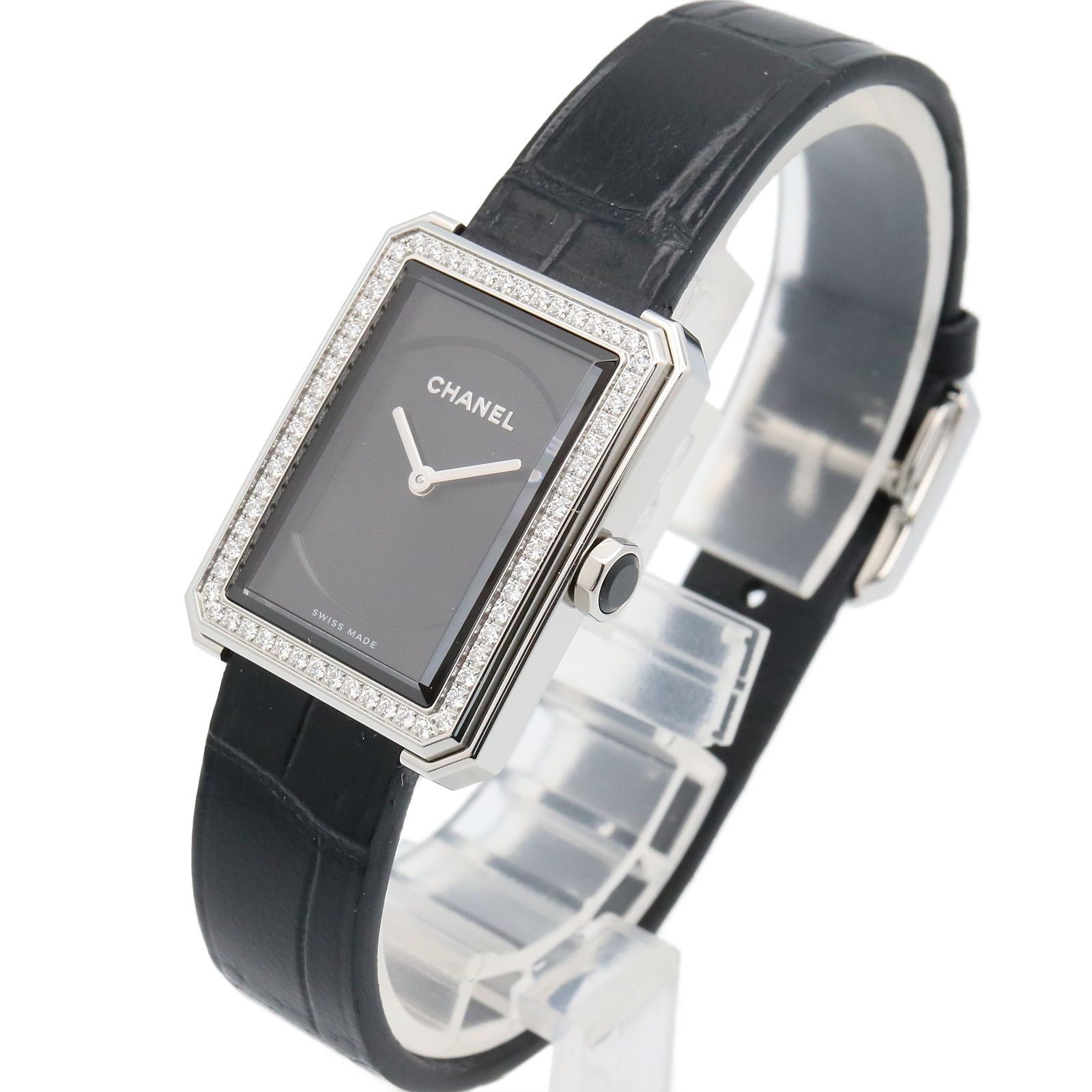 シャネル CHANEL 腕時計 ボーイフレンド H6586 ブラック ステンレス