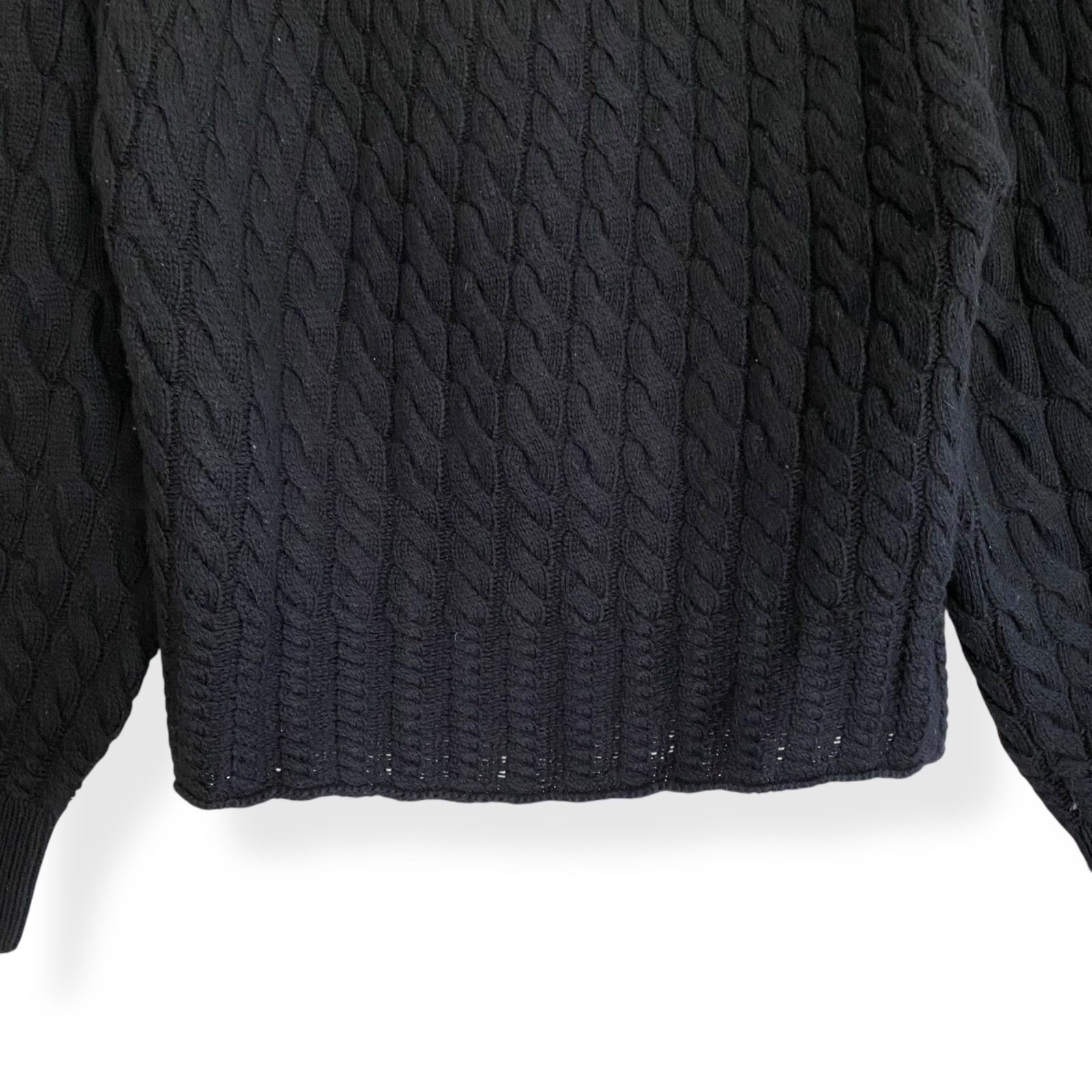 Theory セオリー ケーブルニットセーター 長袖 ネイビー ブラック系 S