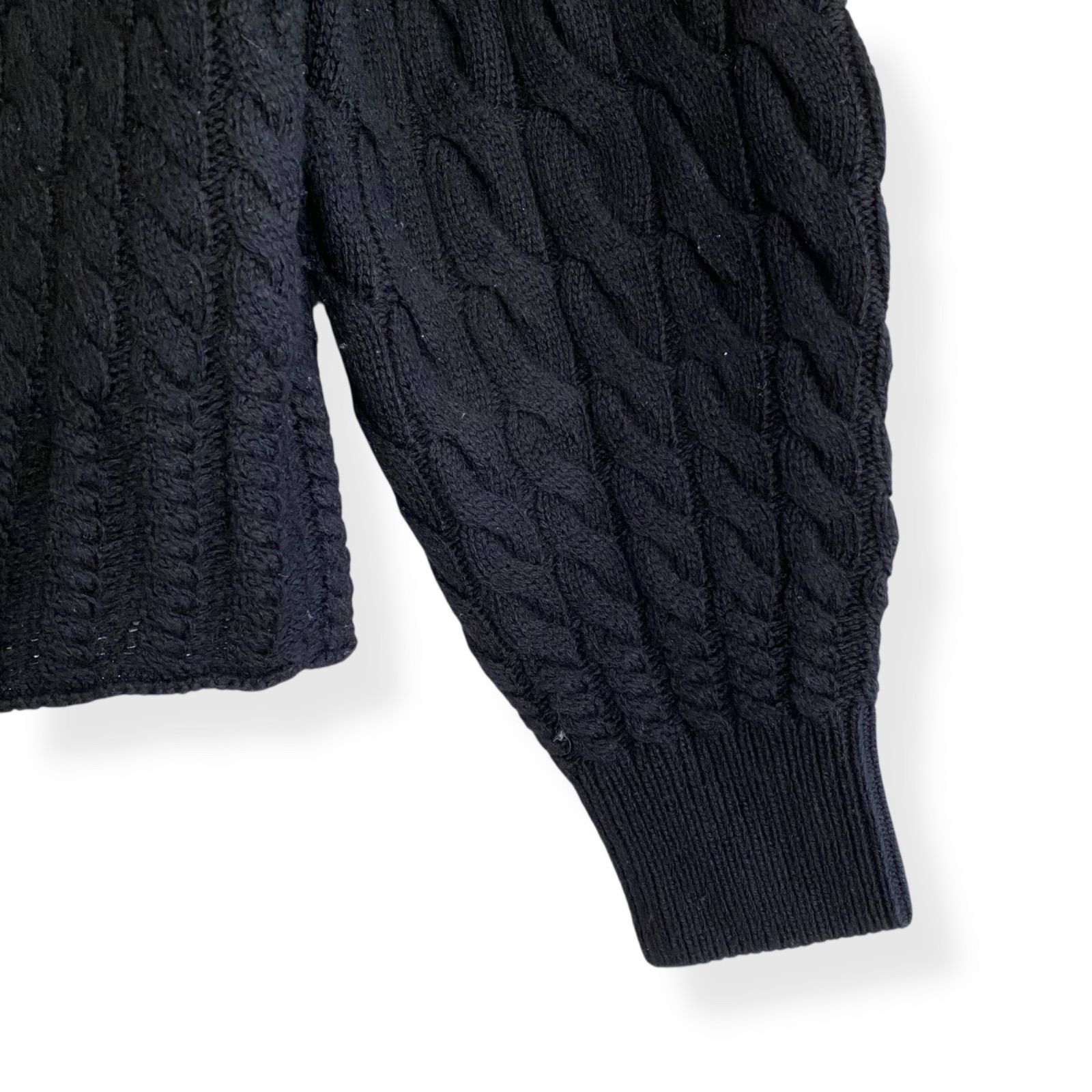 【タグ付未使用】セオリー　theory カシミヤ　ケーブル　ニット　S Theory セオリー ケーブルニットセーター 長袖 ネイビー ブラック系 S