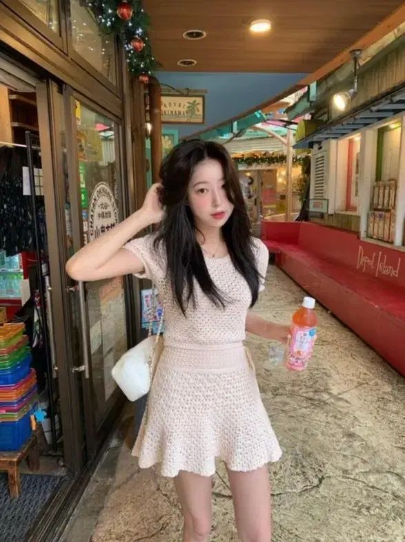 シエショップ シエナ 透かし編み セット SET ピンク