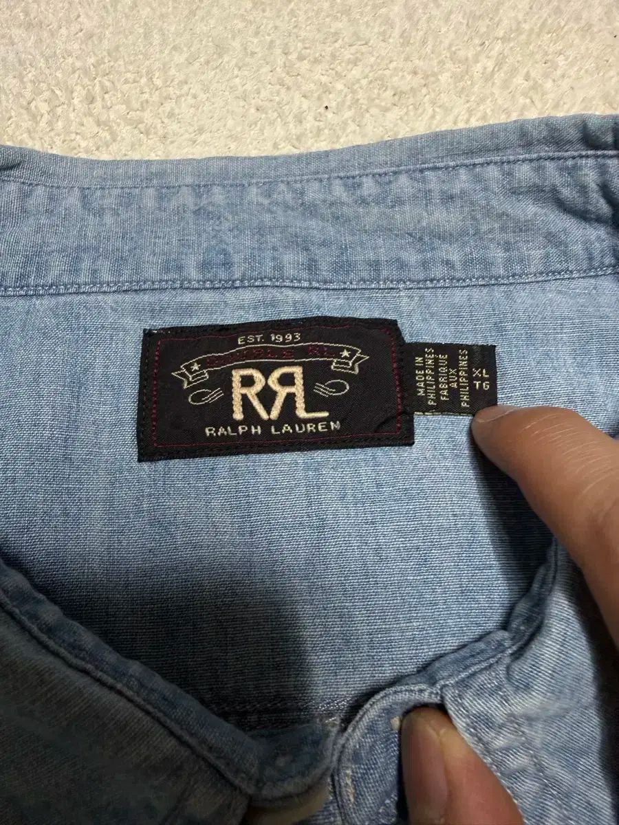 XL RRL ダブルアールエル シャンブレー シャツ