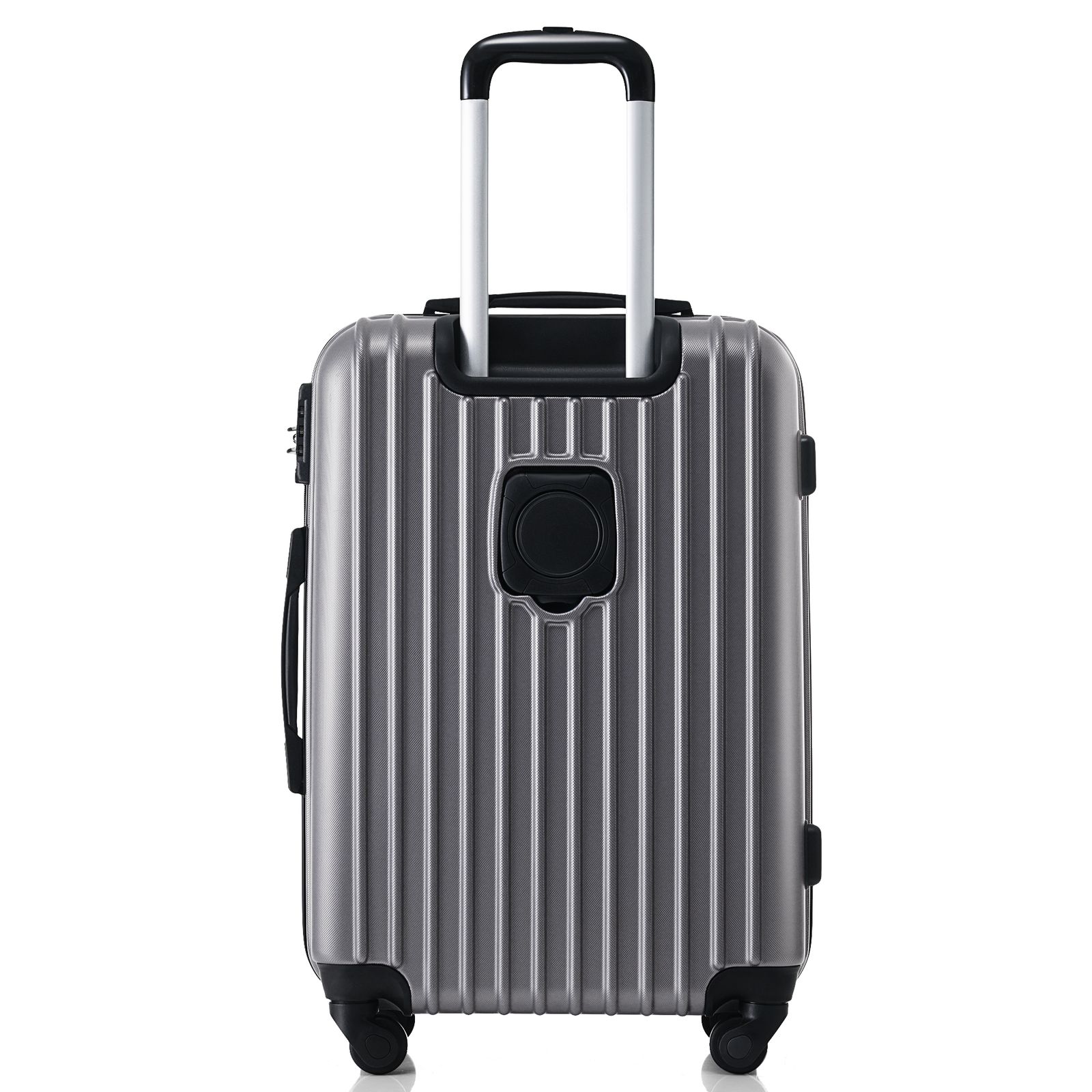 Mサイズ ダックグレー スーツケース キャリーバッグ USB充電ポート付き