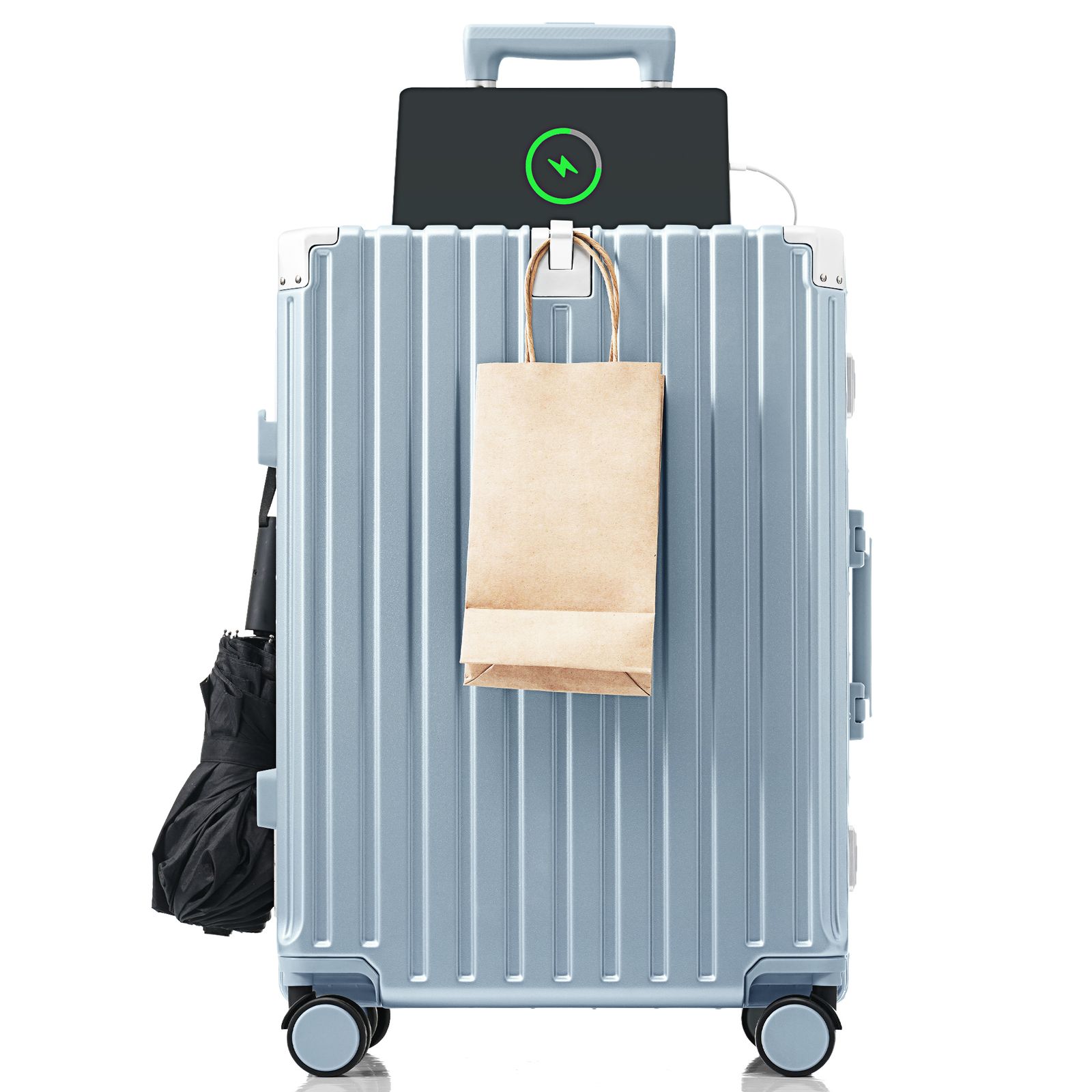 Lサイズ ブルー スーツケース キャリーケース キャリーバッグ フレーム