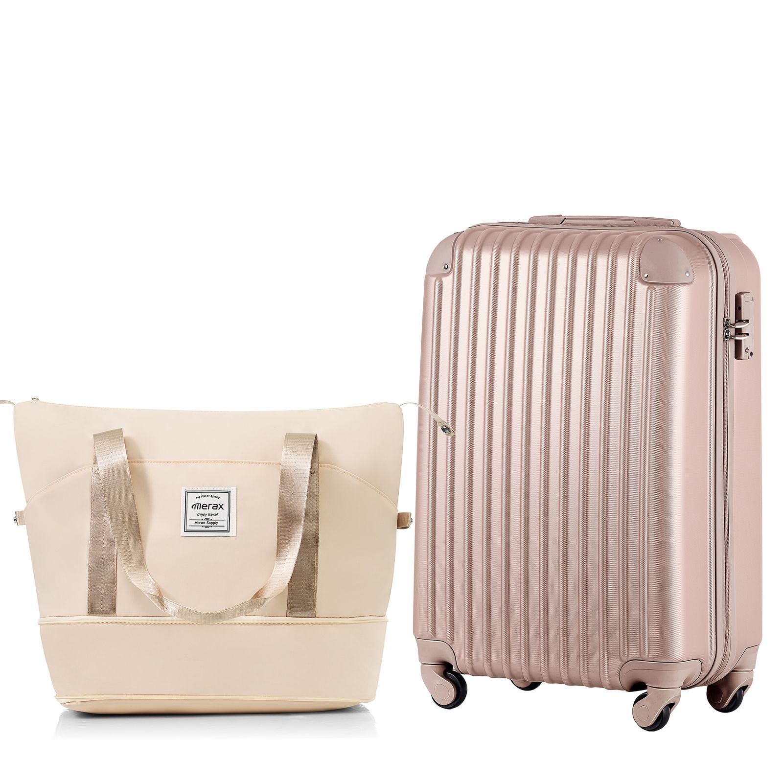 SSサイズシャンパン スーツケース ベージュバッグ 機内持ち込み キャリーケース キャリーバッグ TSAロック搭載 小型 2日 3日 トートバッグ ハンドバッグ レディース バッグ 手提げ 大容量 超軽量 軽い おしゃれ かわいい 大型