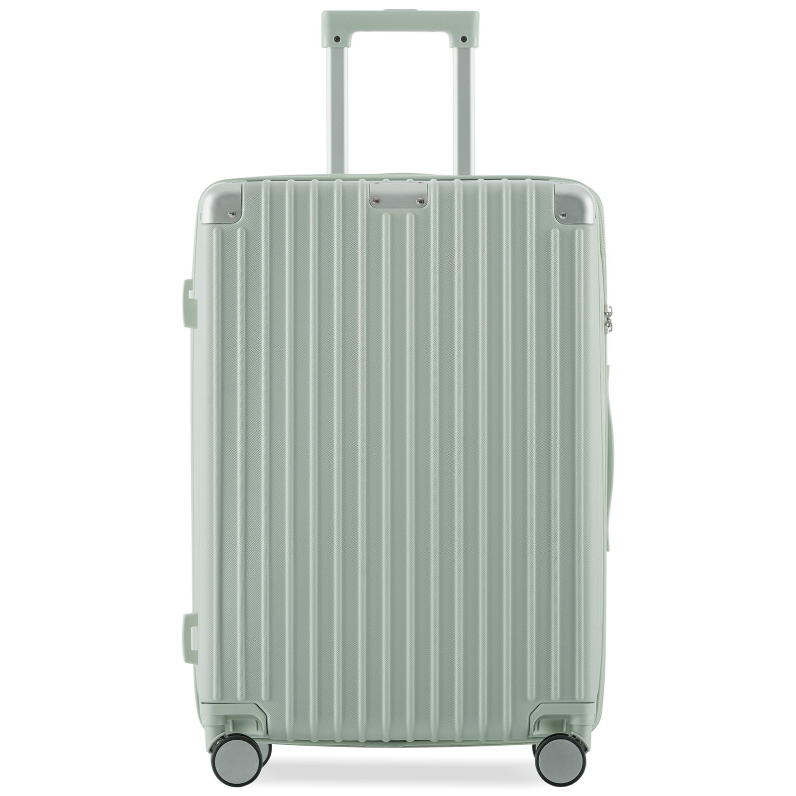  Lサイズ グリーン スーツケース キャリーケース キャリーバッグ ストッパー付き アルミコーナーパッド 7日 14日 大容量超軽量 軽い おしゃれ かわいいダブルキャスター 大型 suitcase キャリーケース バッグ