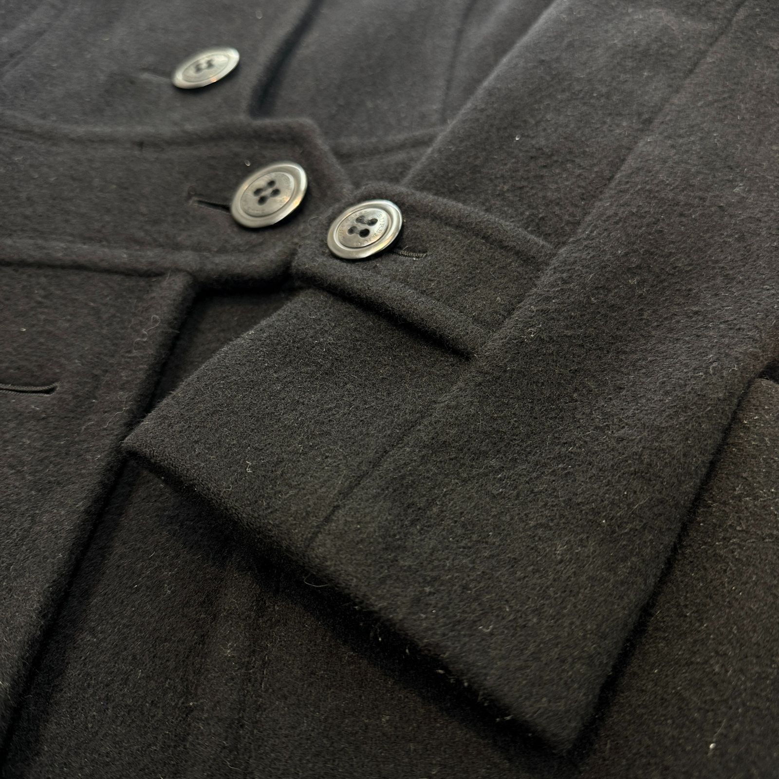 Burberry Blue Label ブラックウールコート BURBERRY BLUE LABEL