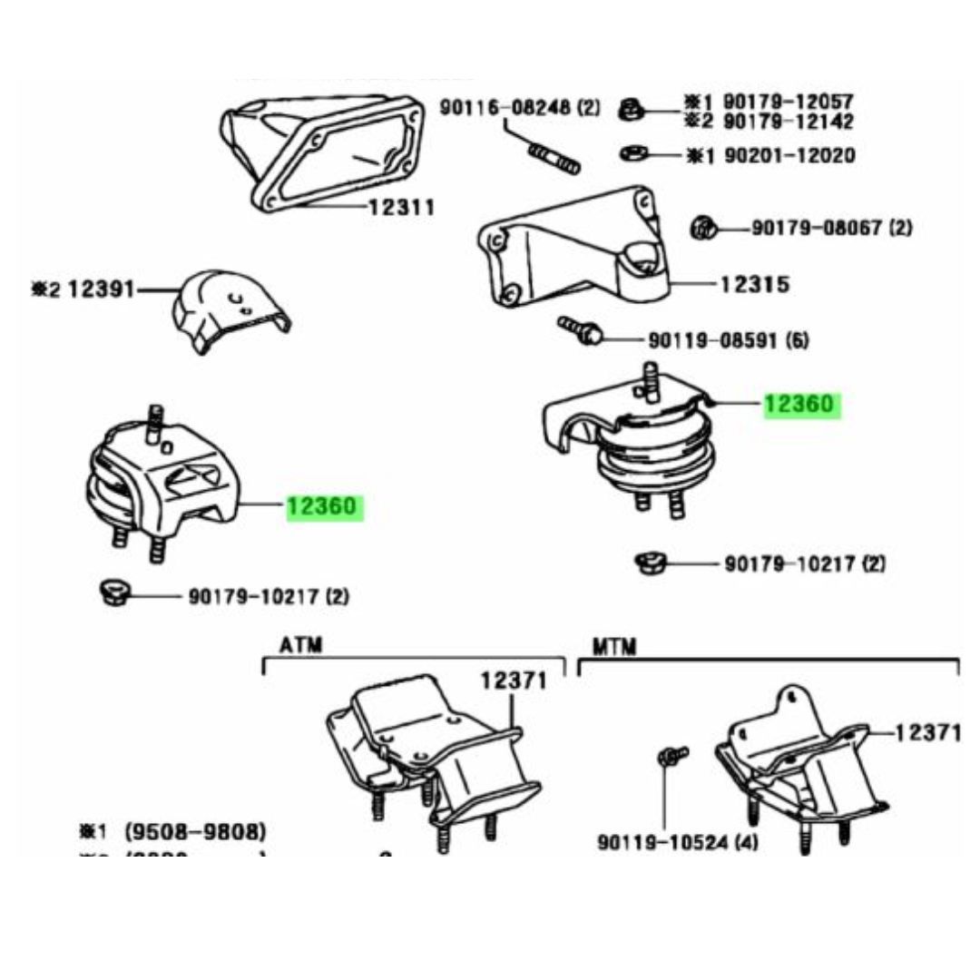 トヨタ 【MARK II】 JZX100 JZX101 未使用 純正 エンジンマウントASSY