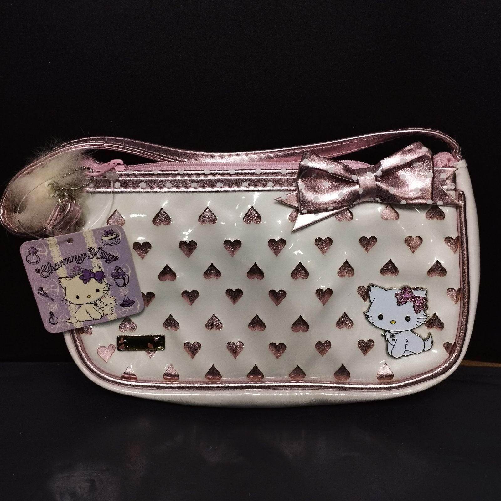 チャーミーキティ エナメルバッグ D9065】チャーミーキティ エナメル ミニバッグ - メルカリ