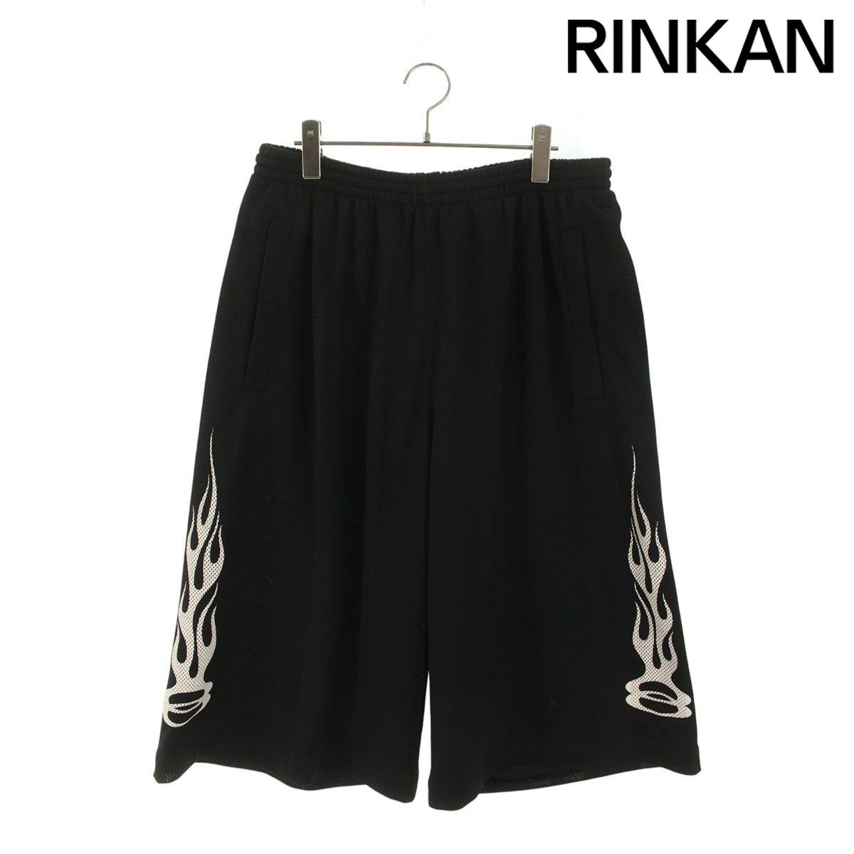 バレンシアガ 794851 TQV 38 フレイムプリントメッシュハーフパンツ メンズ S