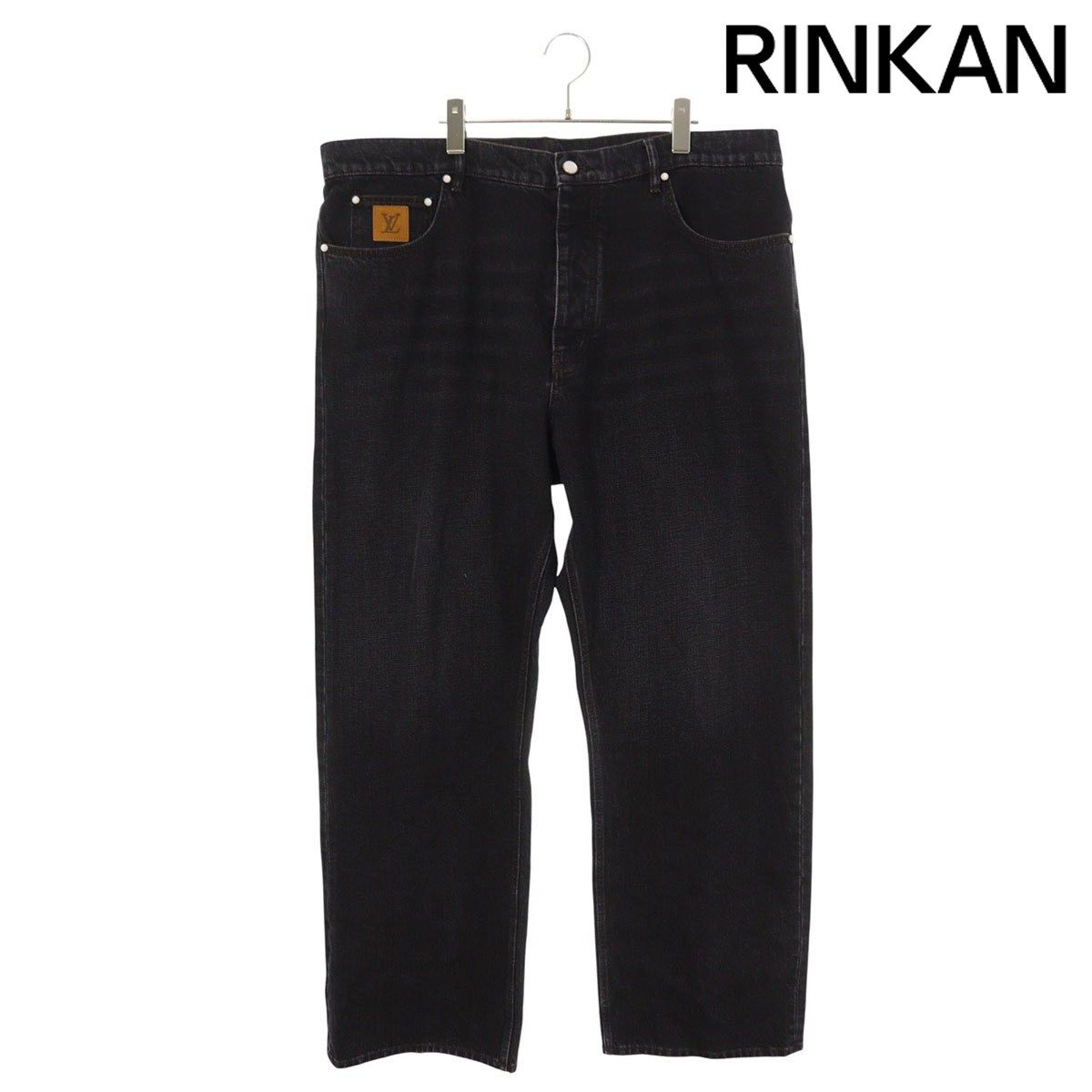 美品 LOUIS VUITTON LV ステッチ デニム パンツ 40 ブラック ルイヴィトン 26SS RM261MJ XAU HSD50W LVロゴステッチスケートデニム