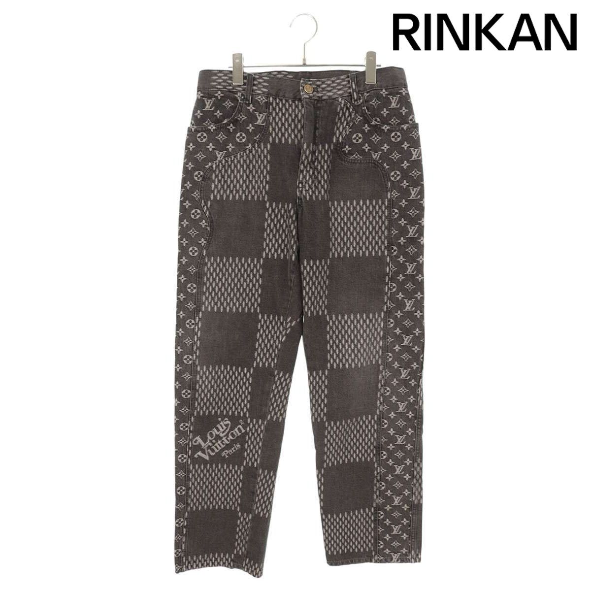 ルイヴィトン ジャイアントダミエウェーブモノグラムデニムパンツ メンズ 30