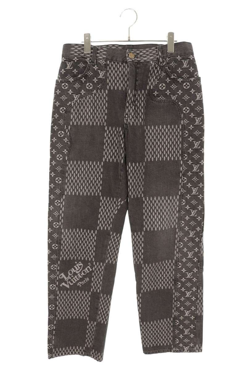 ルイヴィトン ジャイアントダミエウェーブモノグラムデニムパンツ メンズ 30
