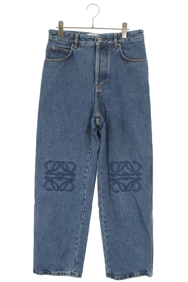 ロエベ アナグラム刺繍バギーデニムパンツ メンズ 46
