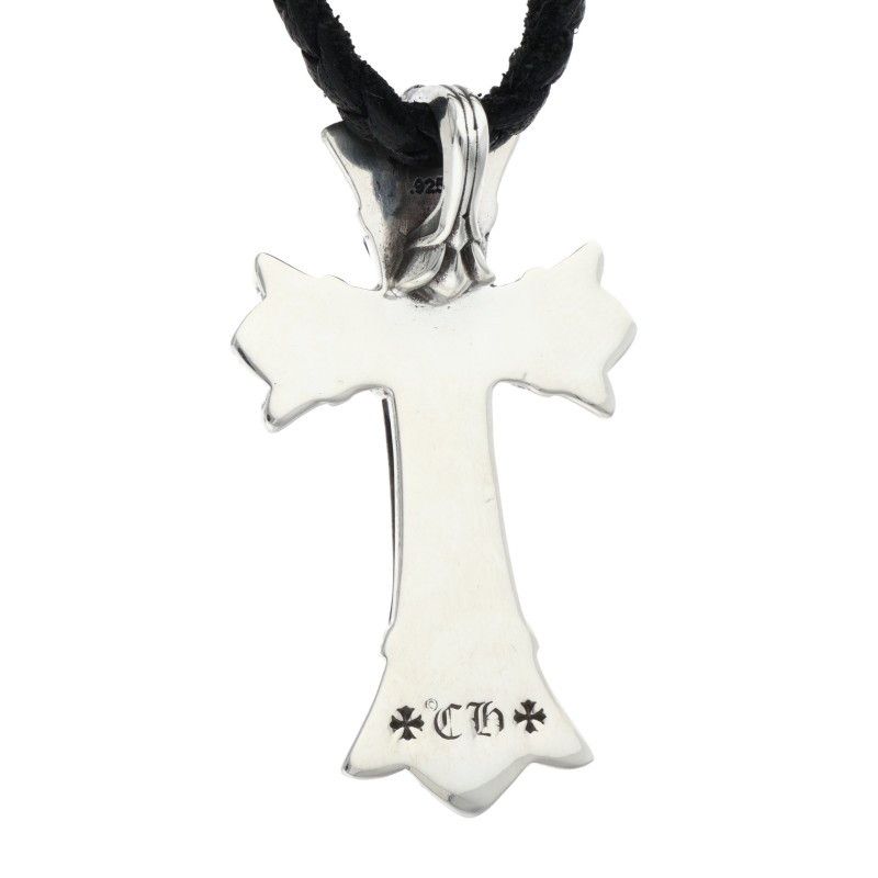 クロムハーツ DBL CH CRS SML/スモールダブルCHクロス wレザーブレイド