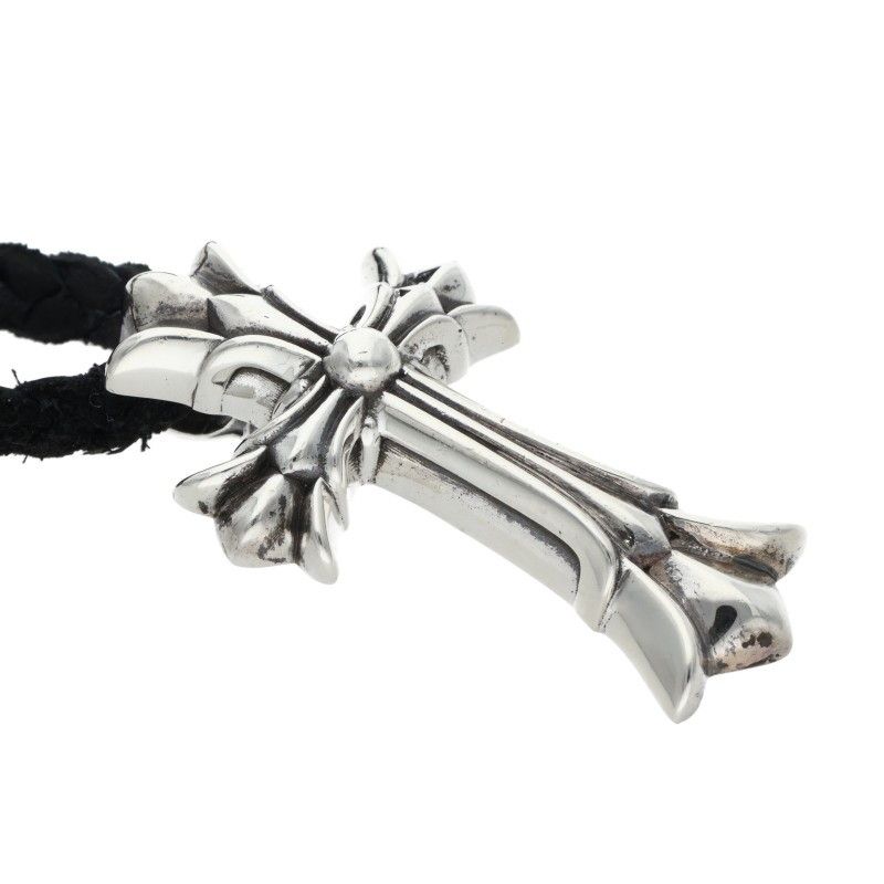 クロムハーツ DBL CH CRS SML/スモールダブルCHクロス wレザーブレイド