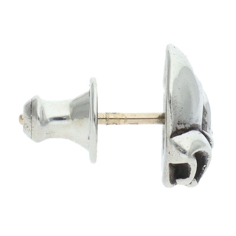 クロムハーツ STUD HEART/ハートスタッド シルバーピアス メンズ