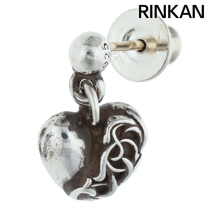 クロムハーツ DROP HEART/ハートドロップ シルバーピアス メンズ