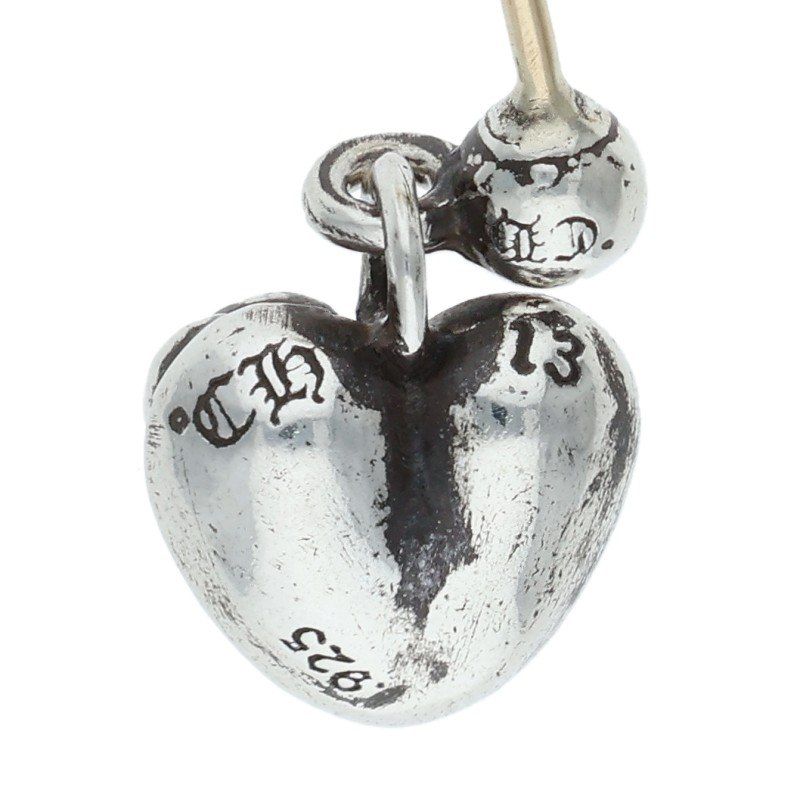 クロムハーツ DROP HEART/ハートドロップ シルバーピアス メンズ