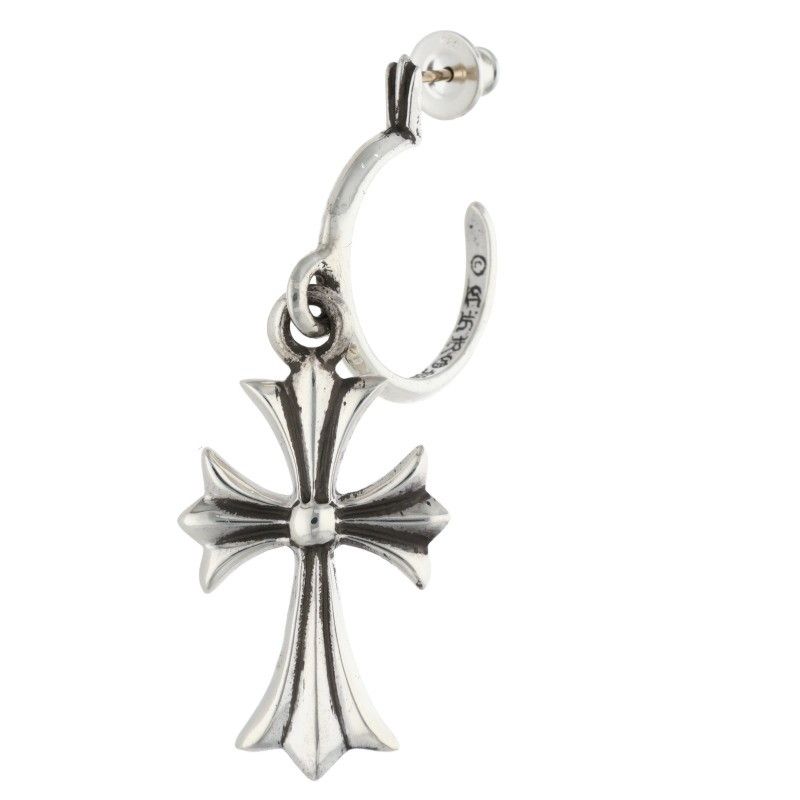 クロムハーツ TINY CH CROSS/タイニーCHクロスフープ シルバーピアス