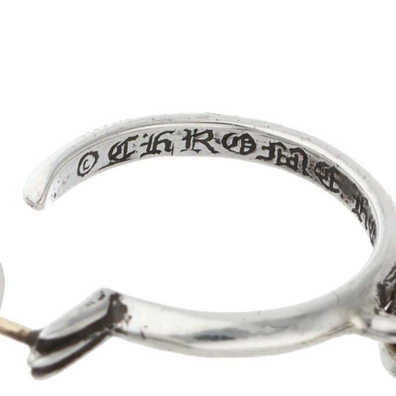 クロムハーツ TINY CH CROSSタイニーCHクロスフープ シルバーピアス クロムハーツ TINY CH CROSS/タイニーCHクロスフープ シルバーピアス