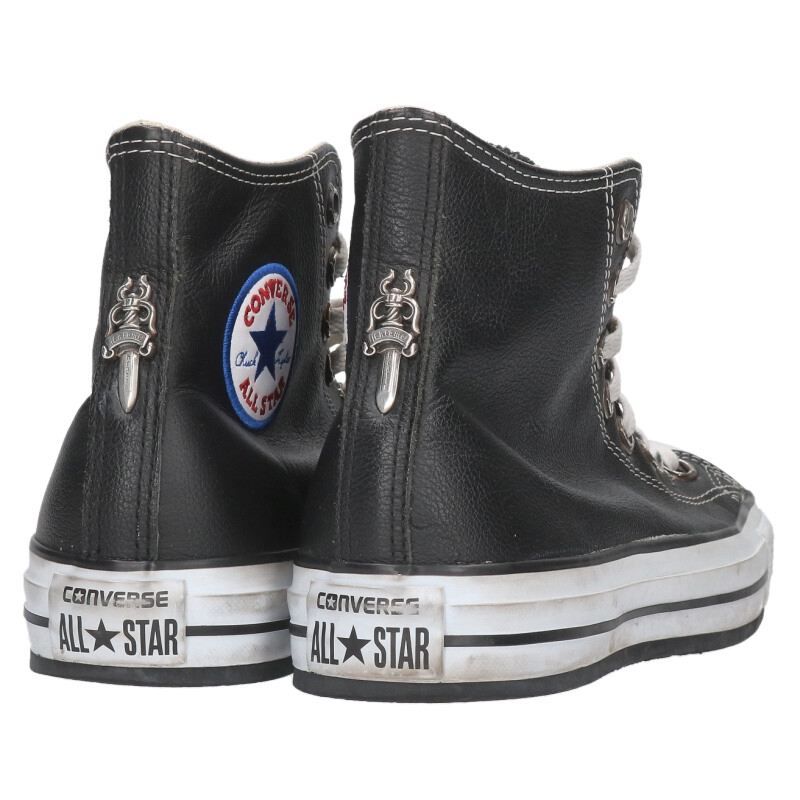 クロムハーツ ×コンバース CONVERSE H CONVERSE LEATHER シルバー装飾