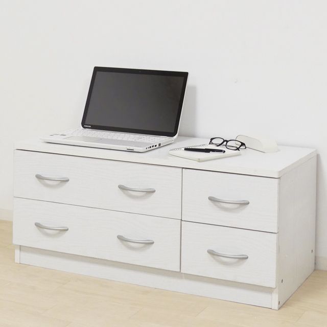 ２段 ローチェスト 幅89 5 cm チェスト ローボード テレビ台 テレビボード リビング収納 姫系