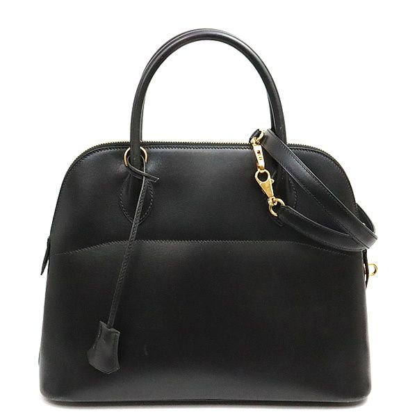 広尾店】 エルメス HERMES ボリード31 ハンドバッグ ボックスカーフ 黒