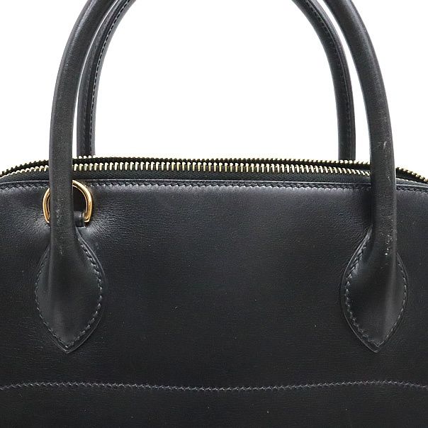 広尾店】 エルメス HERMES ボリード31 ハンドバッグ ボックスカーフ 黒