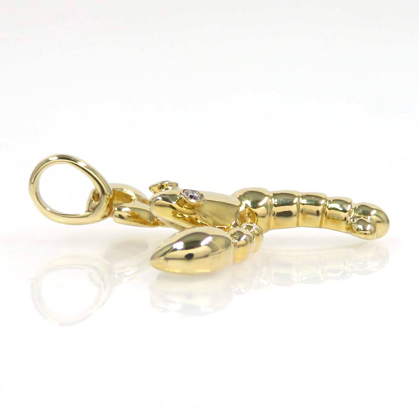 TIFFANY-Co ティファニー 750 ダイヤモンド ロブスター ペンダント イエローゴールド