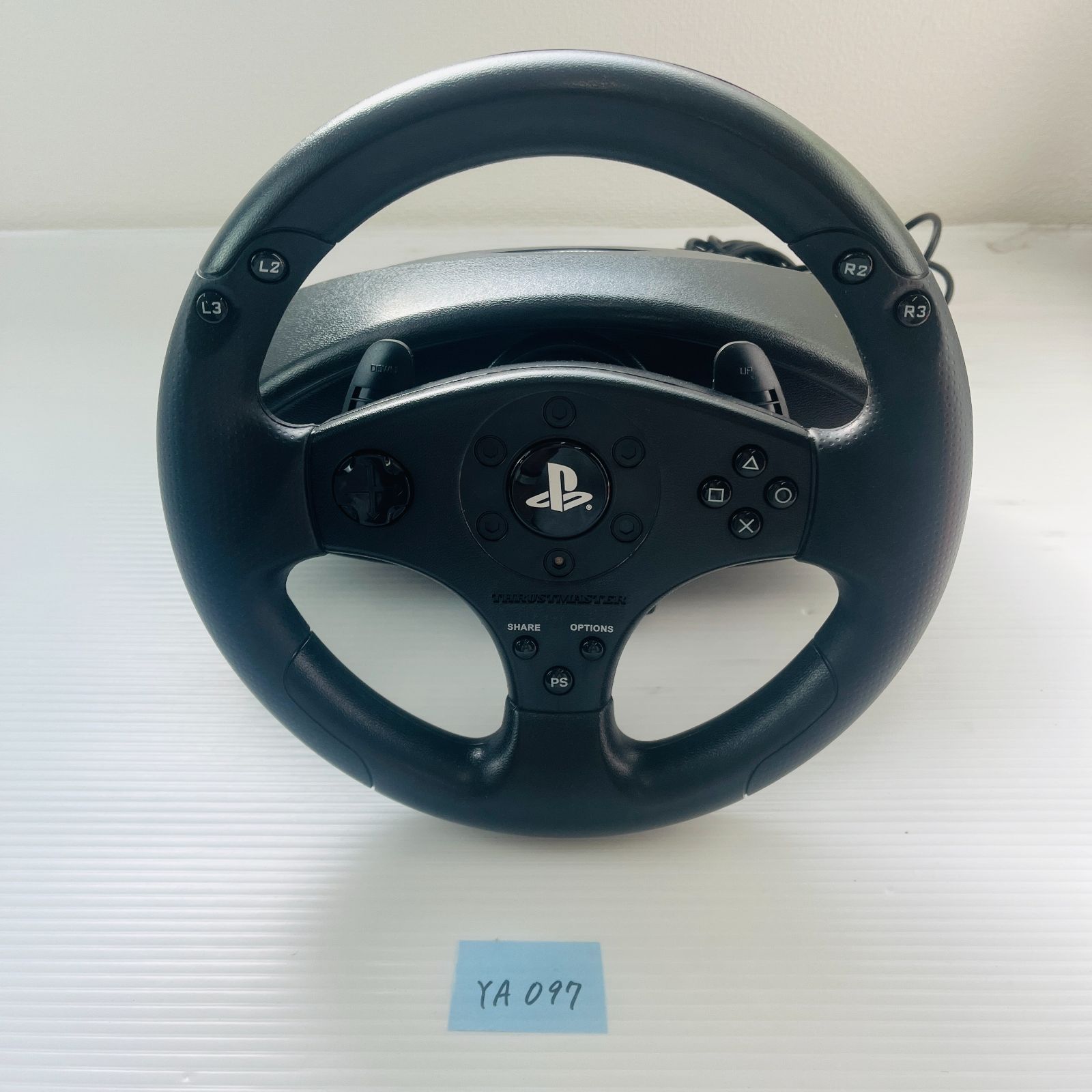 YA 097 PS 4 3 ステアリングコントローラー T 80 スラストマスター レーシングホイール RACING WHEEL 2ペダル 取扱説明書付き