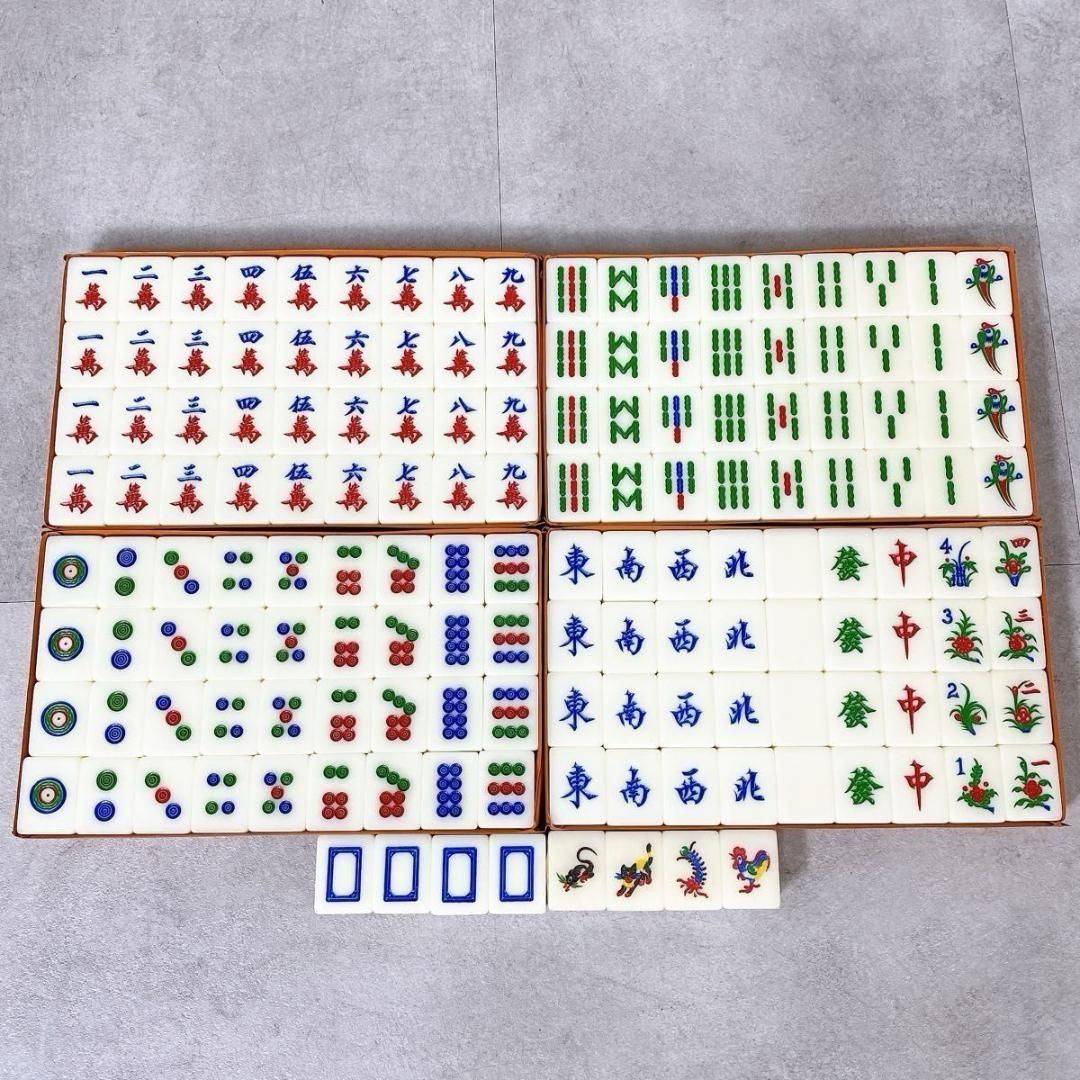 W213 ジャンボ麻雀牌 透明 完品 中国 台湾 香港 ビッグ マージャン