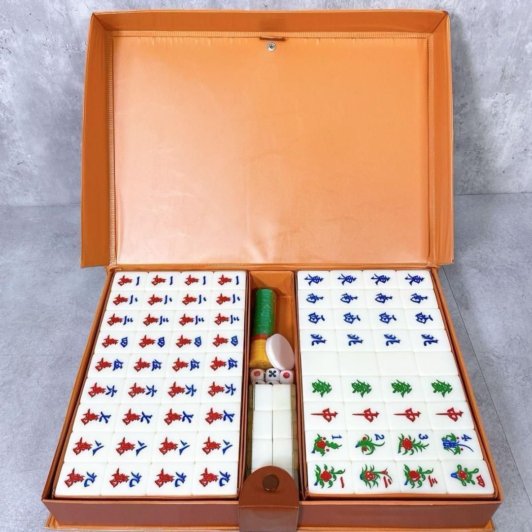 W213 ジャンボ麻雀牌 透明 完品 中国 台湾 香港 ビッグ マージャン