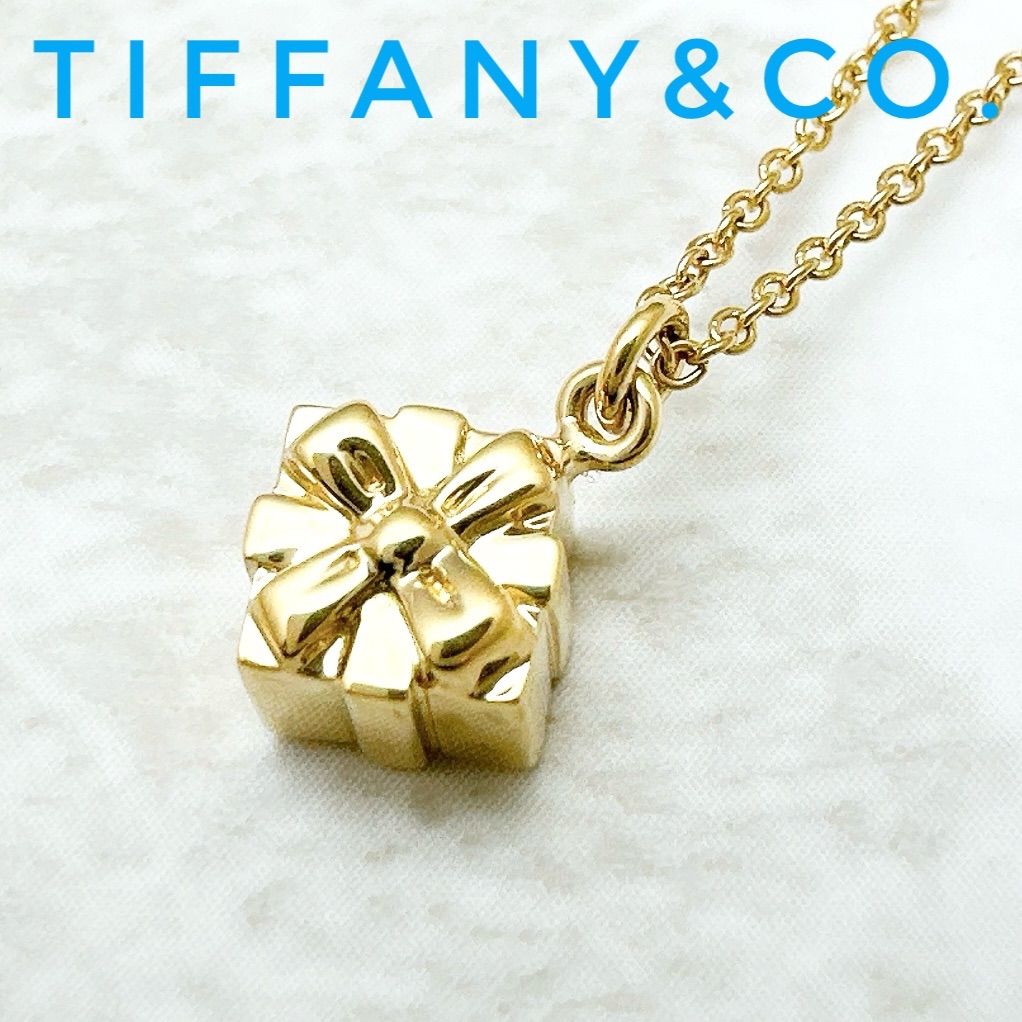 美品🌟Tiffany＆Co. ギフトボックス イエローゴールド ネックレス 約