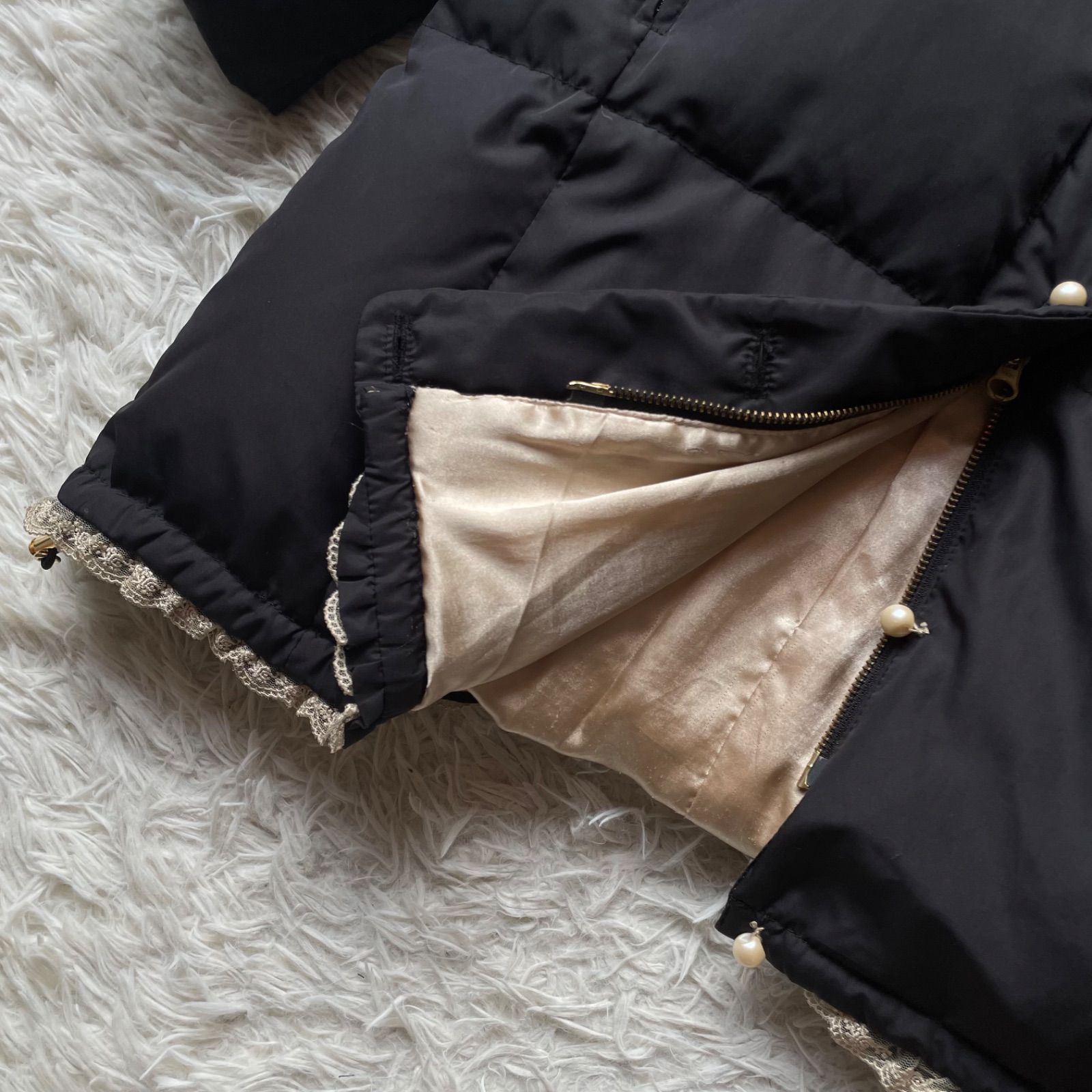 franche lippee フランシュリッペ 2wayロングダウンコート スカラップ